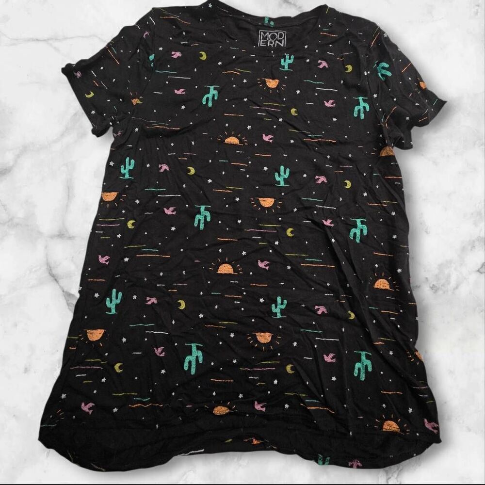 Modern Lux Black Desert Short Sleeve Shirt Size Large